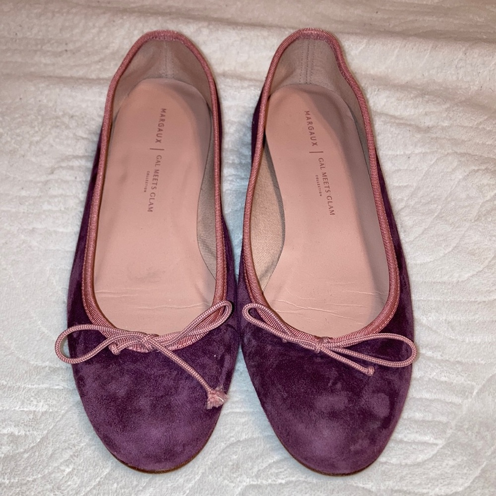 Margaux Purple Suede Flats